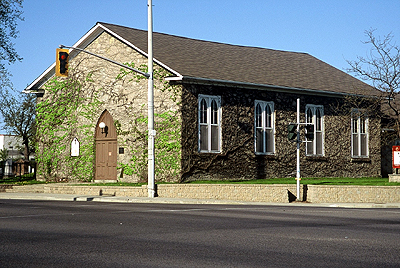 Fig. 1. Barton Stone United (formerly Presbyterian)Church, exterior from SE.