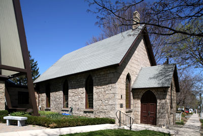 Fig. 15. Wesleyan Methodist (now part of Ryerson United) Church, Ancaster, 1869.