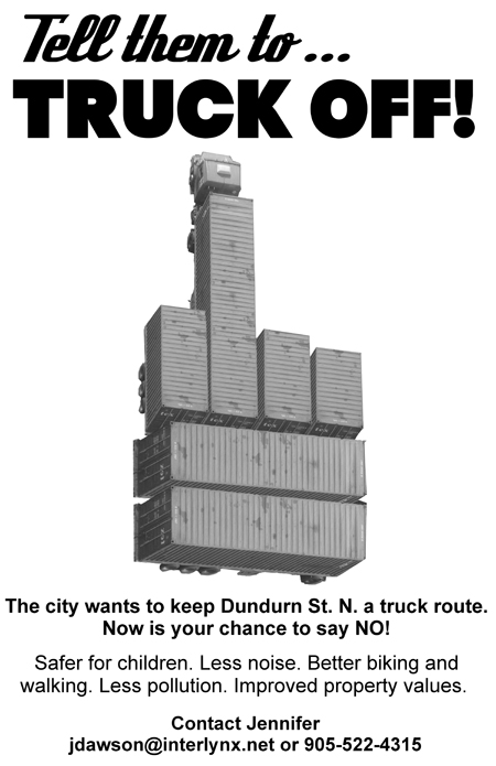 'Tell them to Truck Off!' Download this poster as a PDF