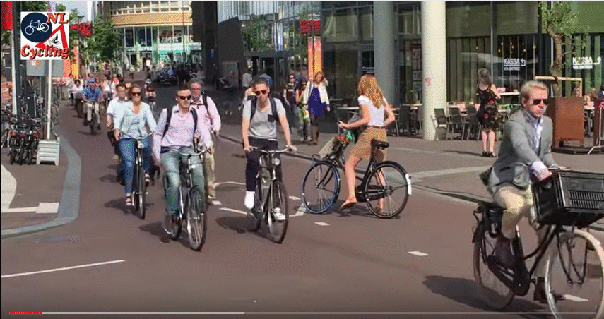 Vradenberg, Utrecht, before and after the Second Transportation Revolution (Image Credit: YouTube video stills)