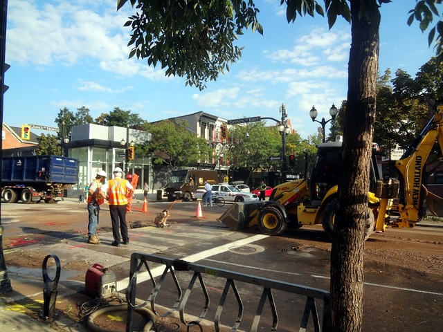 Water main break at James North and Cannon