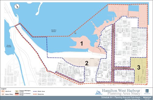 Hamilton West Harbour Planning Area Study map (click on the image to view original PDF)