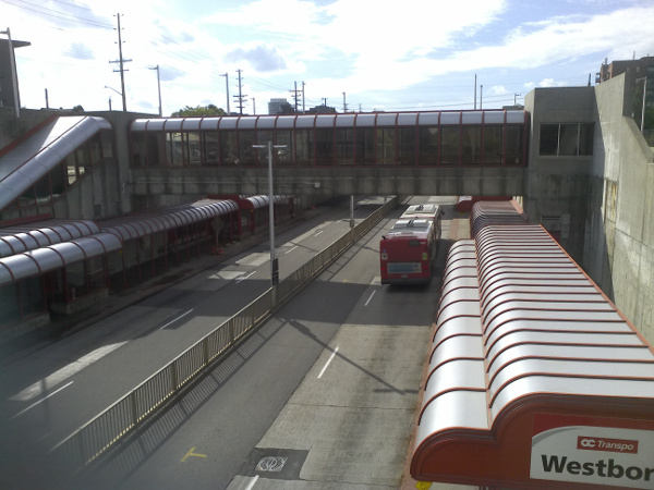 Plastic panels on Westboro Station roof (Photo Credit: Fraser Pollock)