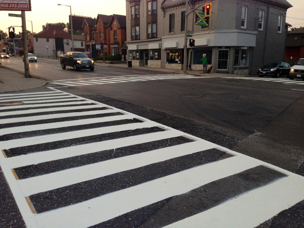 Zebra crossing at King and Locke